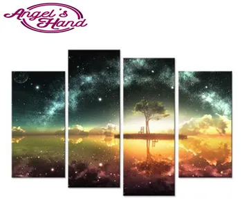 

5pcs 5d Diy Diamond Painting Space Ocean tree Cross Stitch Modern Diamond Embroidery Crystal Diamond Mosaic Picture Needlework