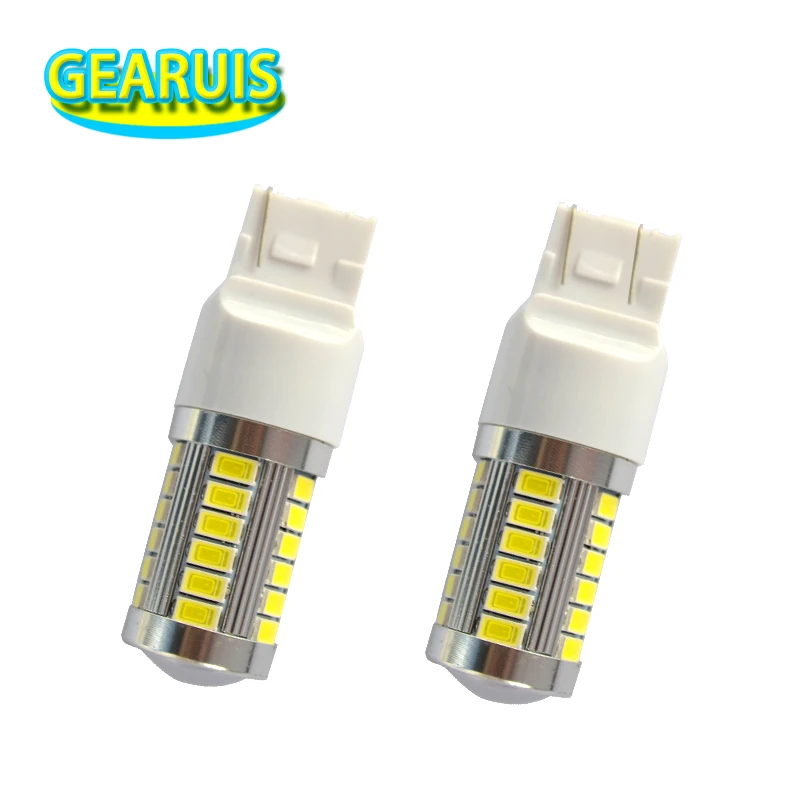 50 шт. T20 7443 Strobe flash 33 SMD 5630 Светодиодный автомобильный сигнал поворота обратный лампы 7440 светодиодный мотор лампы тормозных огней белый красный цвет: желтый, 12 V