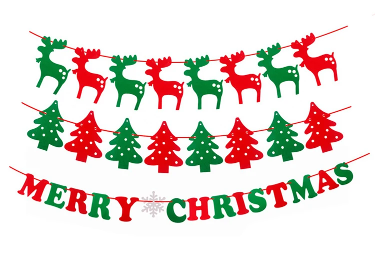 Рождественские баннеры FENGRISE, украшения на год, рождественские украшения для дома, рождественские вечерние гирлянды с изображением Санта-Клауса, колокольчика, флага
