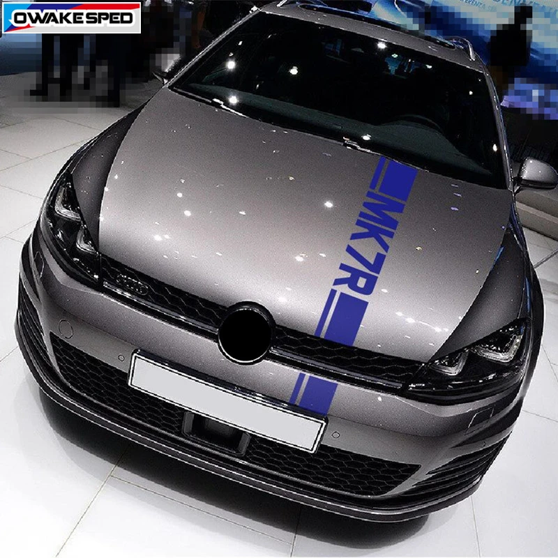 Для Volkswagen Golf POLO MK6R MK7R Sport graphics Stripes автомобильный Стайлинг капот Декор Наклейка передний бампер индивидуальные виниловые наклейки