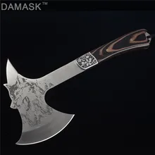 

DAMASK Combat Tools Tactical Axe Tomahawk Army Outdoor Hunting Camping Survival Machete Axes Best Hand Tool Fire Axe Hatchet Axe