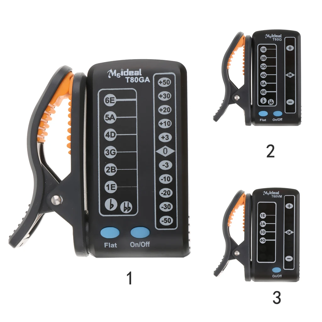 Simple Practical Auto-Off LED Guitar Tuner for Acoustic Electric Guitar T60G Clip On Guitar Tuner  Guitar Accessory