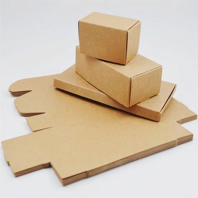 1000 x Wholesale Price / Brown Kraft Craft Paper Boxes Large Gift Box , Natural Kraft Paper