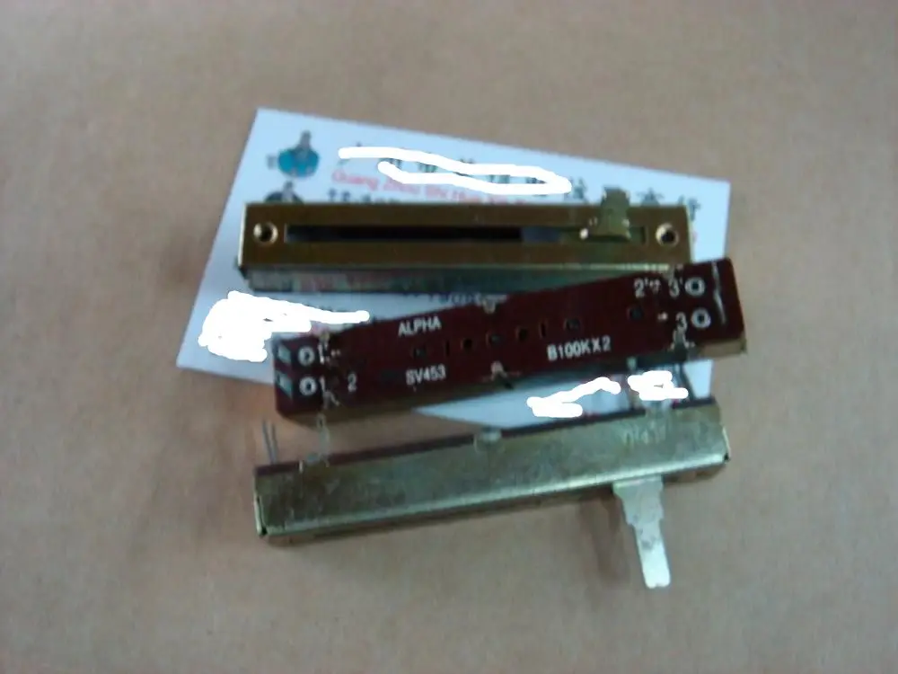 1 개/몫 SV453 B100K 스트레이트 더블 튜닝 슬라이드 포텐쇼미터potentiometer b100k