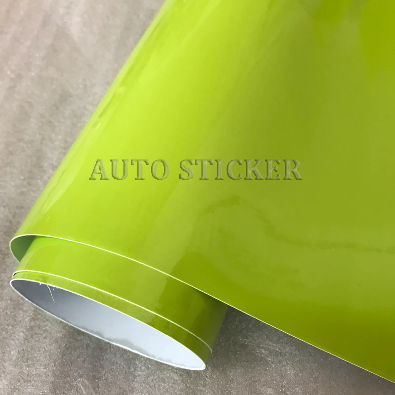 Fluorescent yellow ultra glossy vinyl car vinyl wraps 4