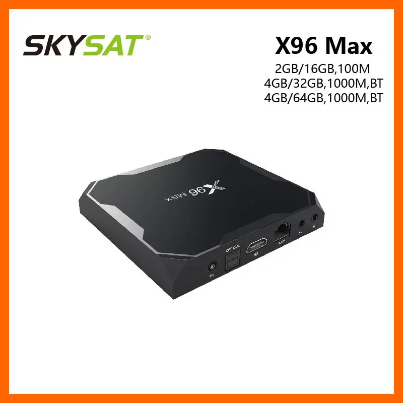 

Android IPTV Box Amlogic S905X2 Quad Core Android 8.1 WiFi 2.4G/5G Ethernet 100M/1000M BT4.0 X96 MAX