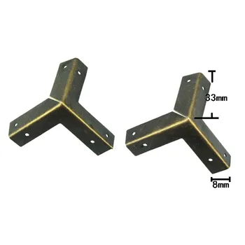 

Wooden Box Coner,Wine Box Protector,Furniture Hardware Cover Triangle Corners Antique Bronze Tone Hollow Pattern 33mm,4Pcs