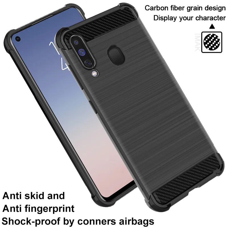 IMAK for Samsung A60 Case Vega Carbon Fiber Shockproof Conners Soft TPU Back Cover Case for Samsung Galaxy A60 IMAK for Samsung A60 Case Vega Carbon Fiber Shockproof Conners Soft TPU Back Cover Case for Samsung Galaxy A60