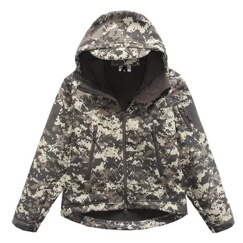 

Winter Kids Outdoor Sports Camping Skiing Waterproof Warm Jacket Tops Children Soft shell Fleece Windproof Tactical Hooded Coats