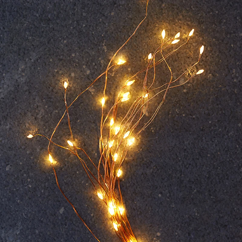 Ds10Pcs Vines String EU Warm fairy holiday party decor (8)