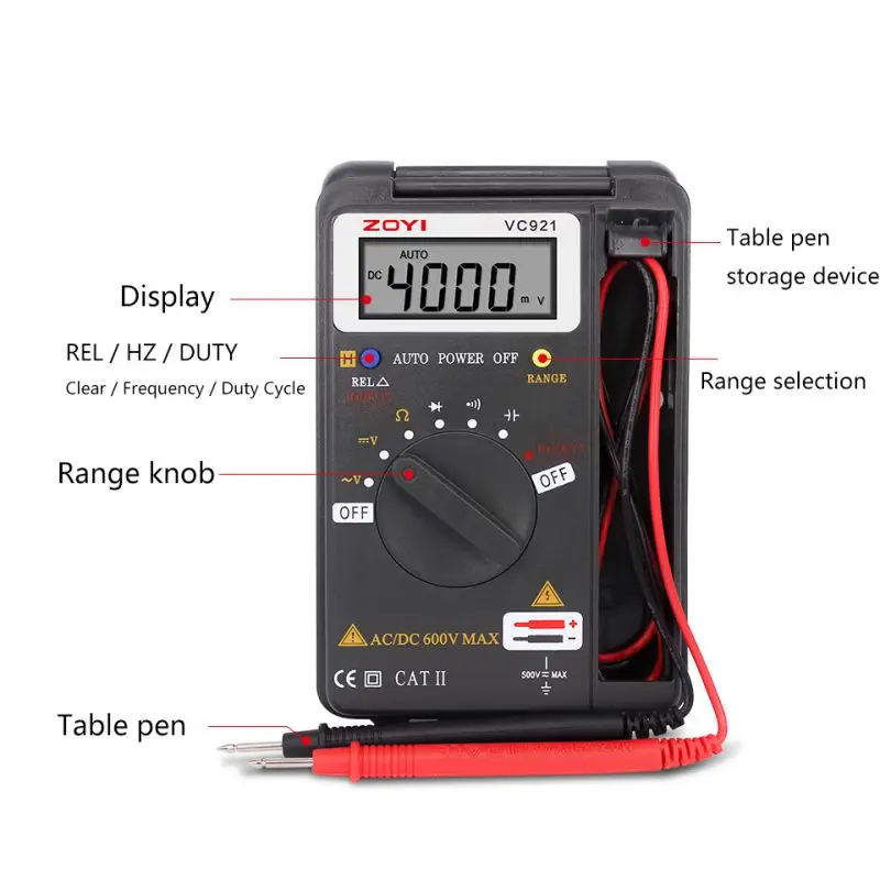 

Digital Multimeter VC921 DMM Integrated Personal Handheld Pocket Mini Digital Multimeter 2017