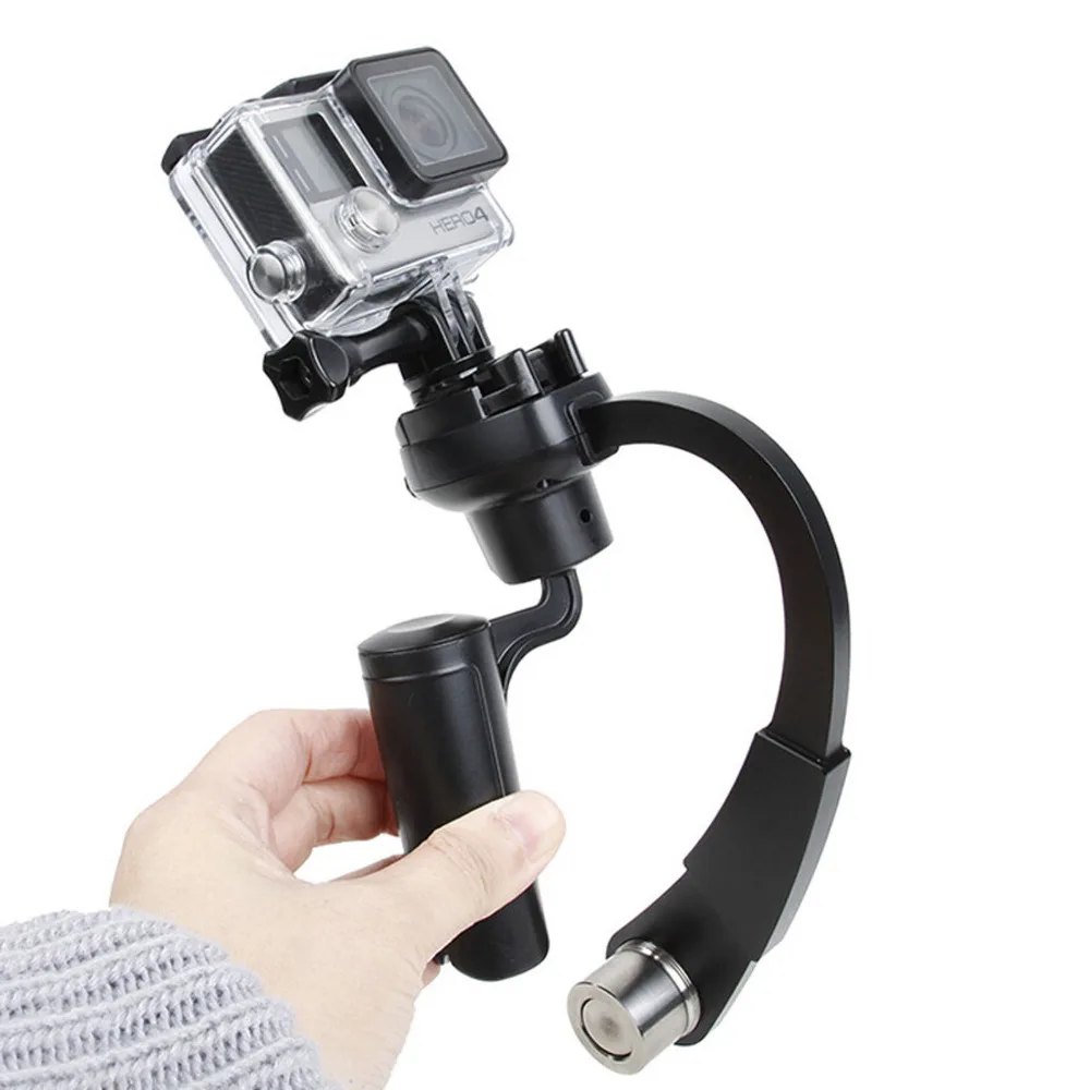 Черный Ручной Стабилизатор для Gopro Hero 4/3 +/3/2 sj4000|video steadicam|steadicam for goprohandheld stabilizer |