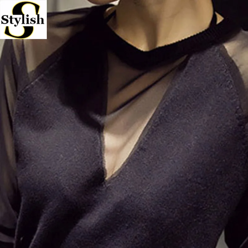 Рубашка женская черная с длинным рукавом|shirt female|blouse shirt womenblack blouse |