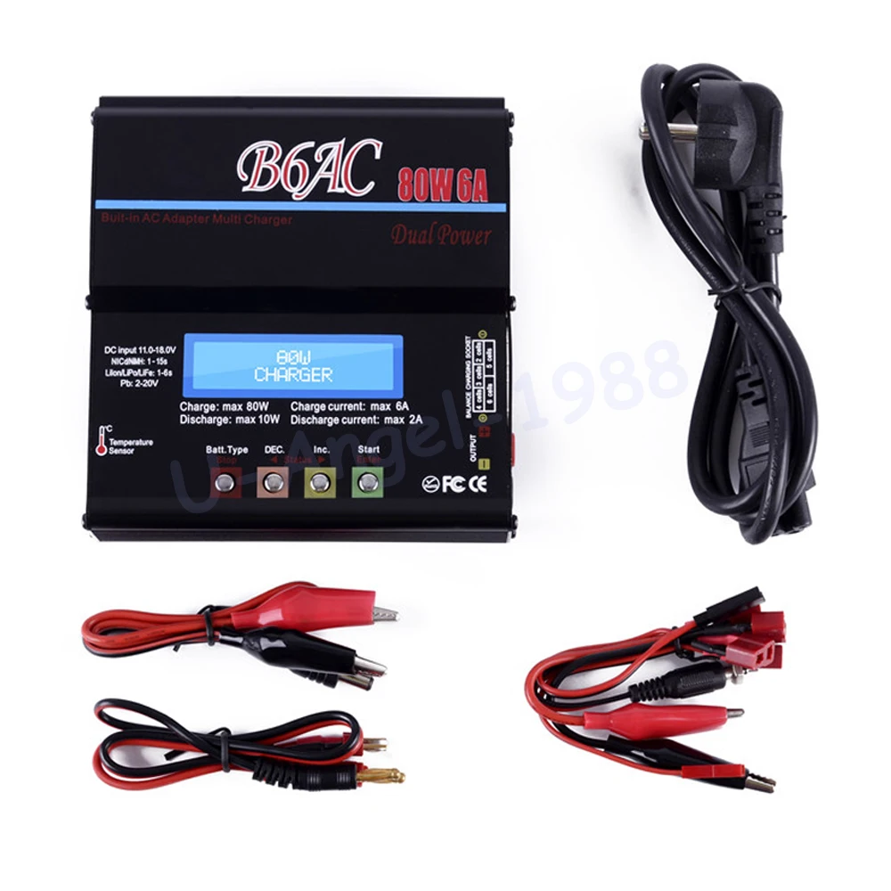 

IMAX B6AC Charger 80W 6A Lipo Battery Balance RC Discharger Helicopter Quadcopter With Power Adapter