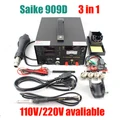 Freies Verschiffen 220 V SAIKE 909D Löten/Hot air gun rework station 3 in 1 lötkolben + Hot air Gun + Netzteil-in Elektrische Lötkolben aus Werkzeug bei