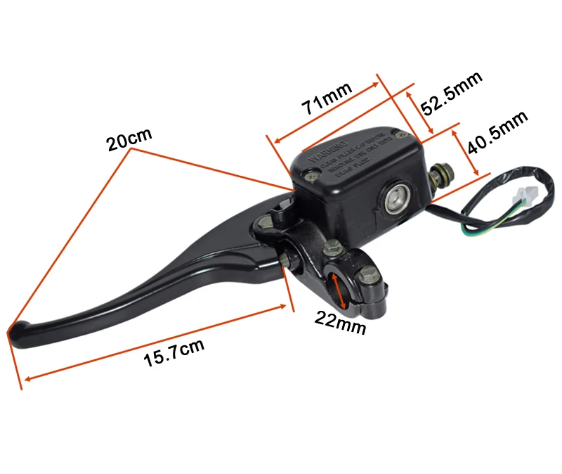 Универсальный 7/" 22 мм передний левый правый мотоциклетный Кабель Гидравлический Главный цилиндр тормозного насоса дисковый тормозной рычаг для Polaris ATV