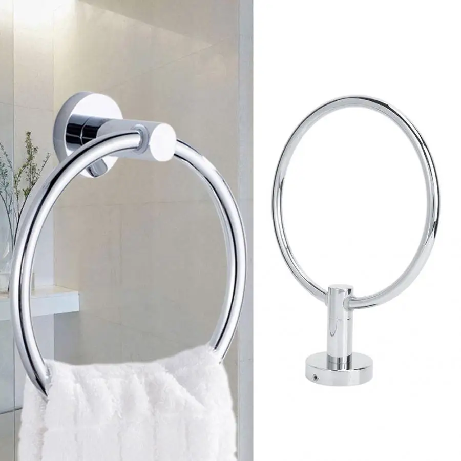 

Wall Mounted Towel Hanging Holder 304 Stainless Steel Towel Ring Rail Hanger Hook Towel Organizer Rack Bathroom Supplies