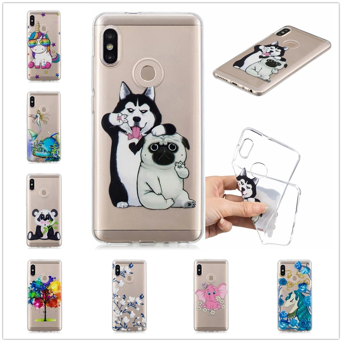 

A2 Lite Case for Xiaomi RedMi 6 6A Cover 6 Pro Note 6 Animal Pattern Funda for Redmi Note 5 5A Coque Redmi 5 Plus Dog Phone Case