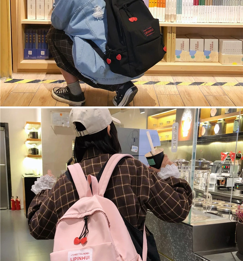 DCIMOR водонепроницаемый нейлоновый рюкзак для женщин, дорожная сумка на шнурке в виде сердца, школьный рюкзак для девочек-подростков, женский рюкзак в консервативном стиле Mochila