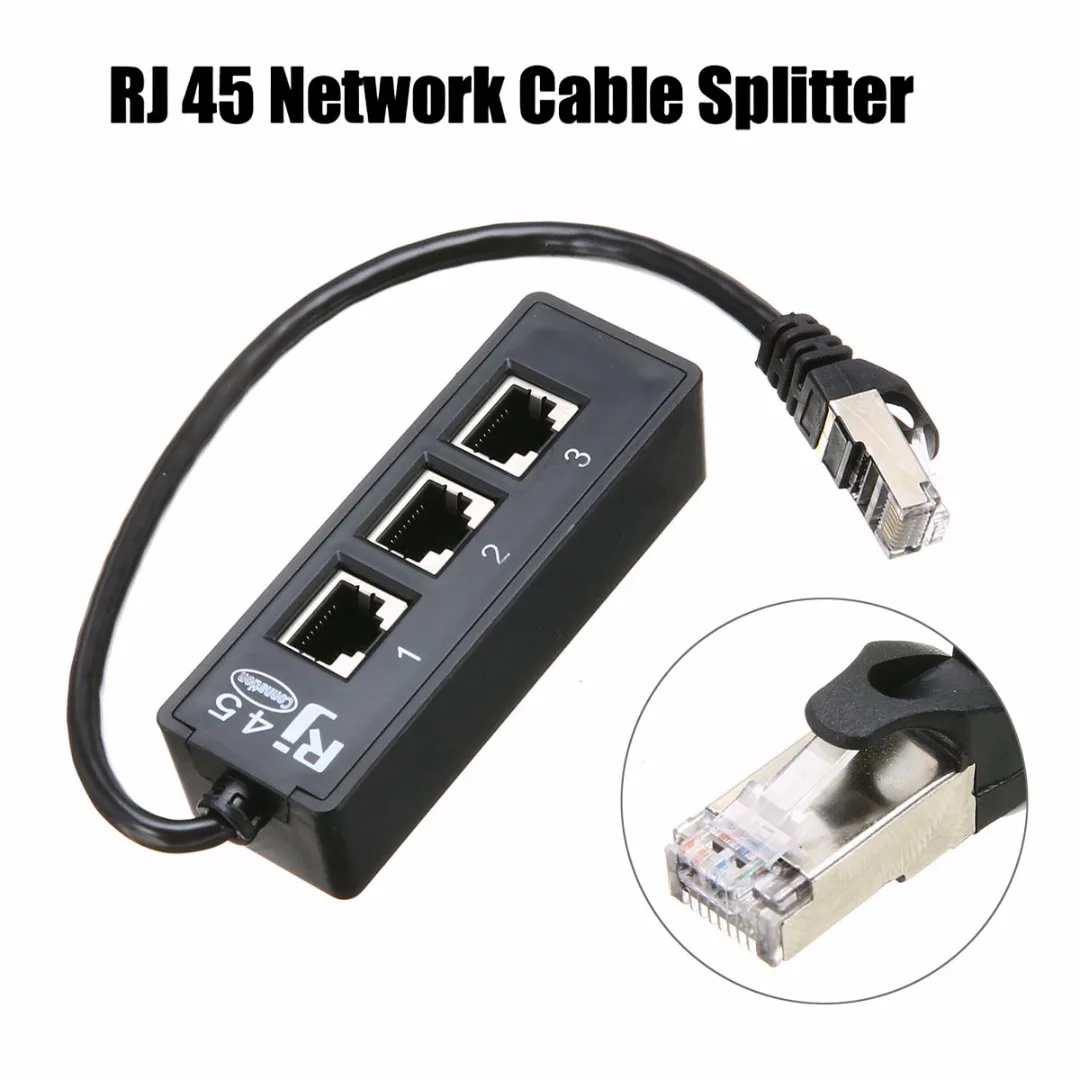 Разветвитель для разъема майitr 1 шт. 3 Ethernet сетевой LAN RJ45 высокое качество адаптер