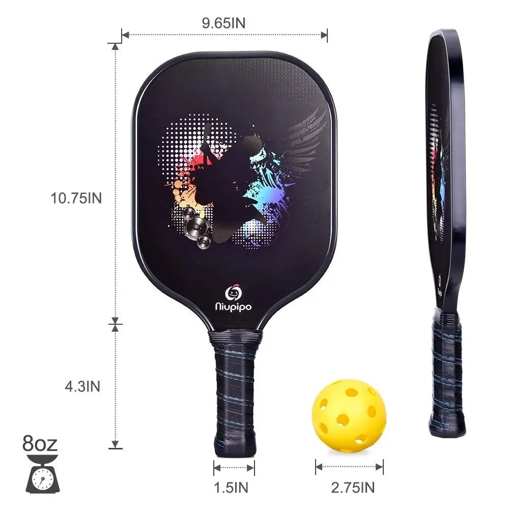 Графитовый Pickleball Paddle 2 Paddles 4 Pickleball шары из углеродного волокна для лица Pickleball ракетка Nomex сотовые ядра ракетка