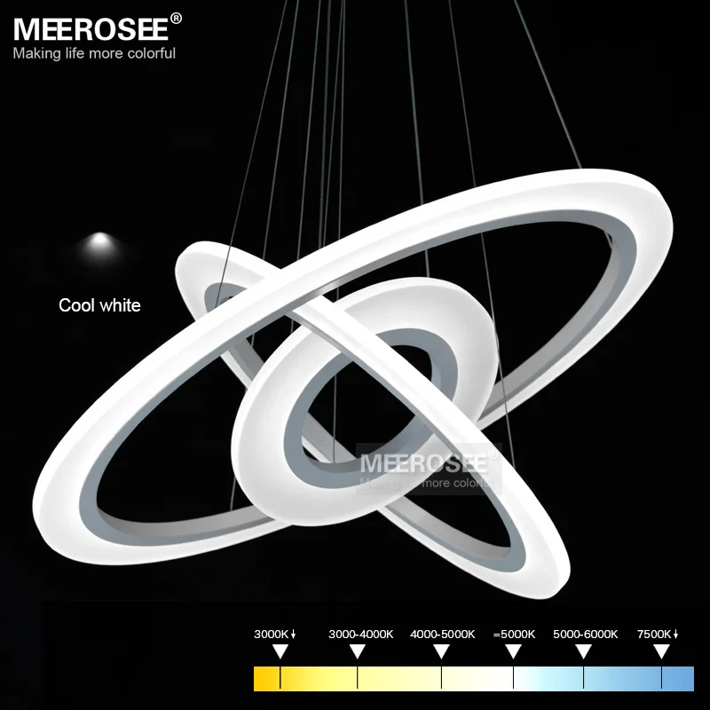 5057W Modern Chandelier Acrylic LED light fixture decorative indoor lighting office dinning room pendant light lamp Lustre (6)