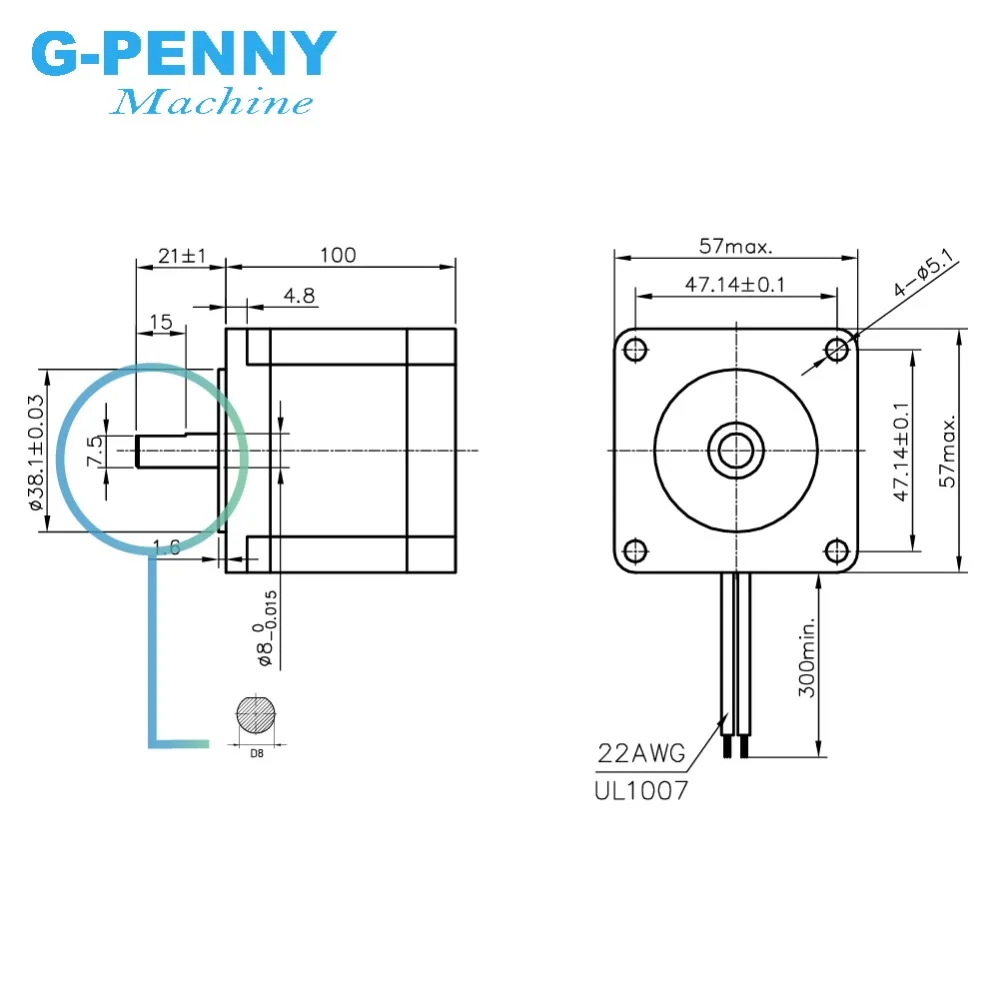 NEMA 23 шаговый двигатель 57x100 мм 2.5нм Nema23 CNC шаговый двигатель 357Oz-in D = 8 мм для станка с ЧПУ, 3D принтер