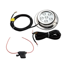 6*3W Stainless Steel Marine Light IP68 Waterproof LED Underwater Light for Boat Yacht Fishing Squid