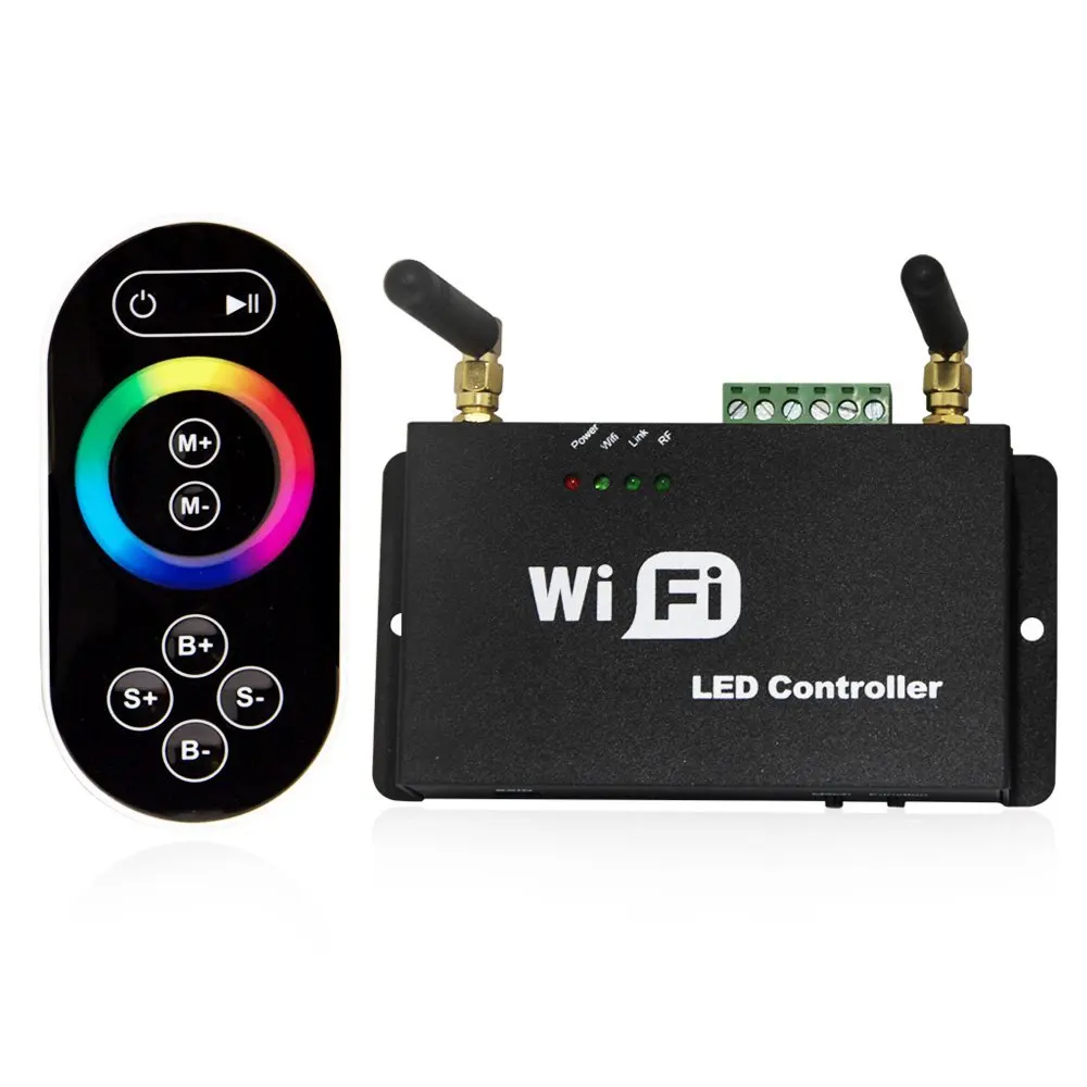 WiFi 300 LPD6803 WS2811 WS2801 5050 SMD Светодиодная лента RGB контроллер сенсорный экран пульт