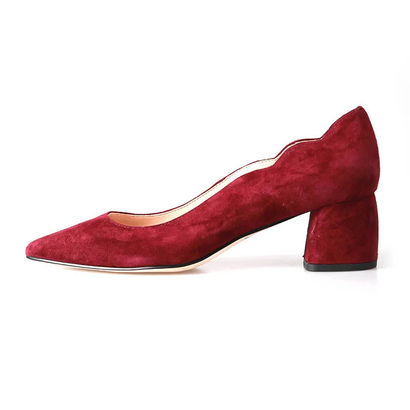 

2019 new women's high-heeled shoes black high-heeled shoes 5.5 cm women's patent leather thick bottom autumn pointed single-toe