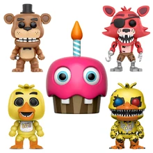 2PCS/Set Five Nights At Freddy's FNAF Toys PVC Action Figures Dolls Chica Bonnie Foxy Freddy 5 Fazbear Puppet Nightmare Bear
