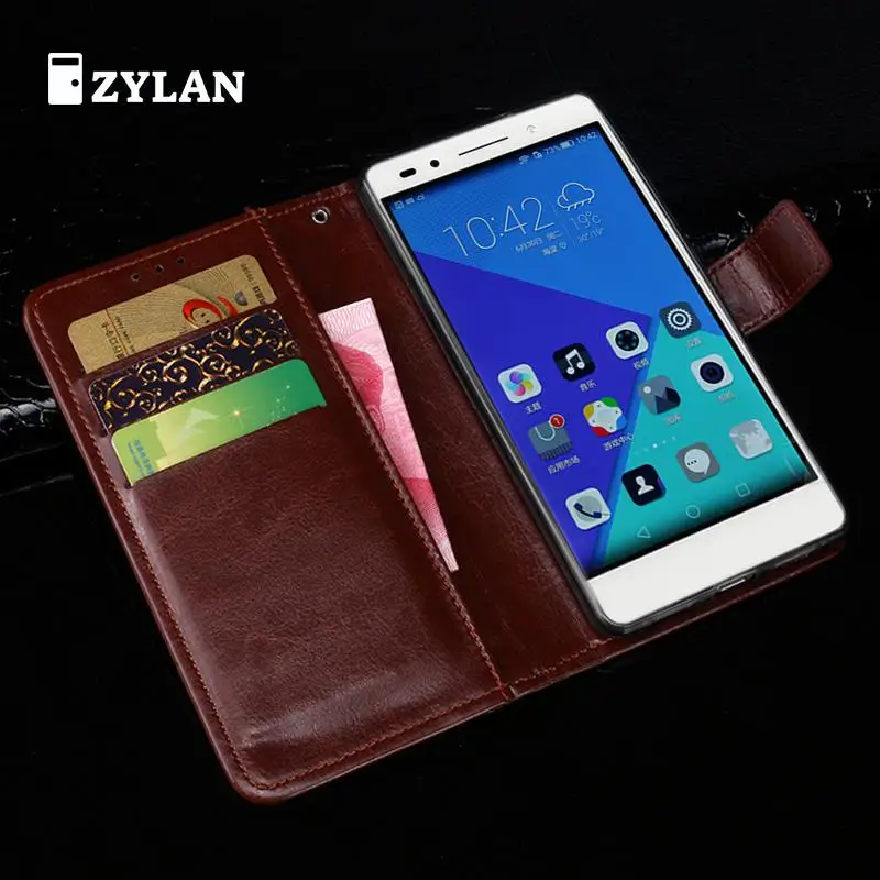 ZYLAN для Huawei Honor 7 роскошный кожаный чехол с откидной крышкой флип-чехол подставкой