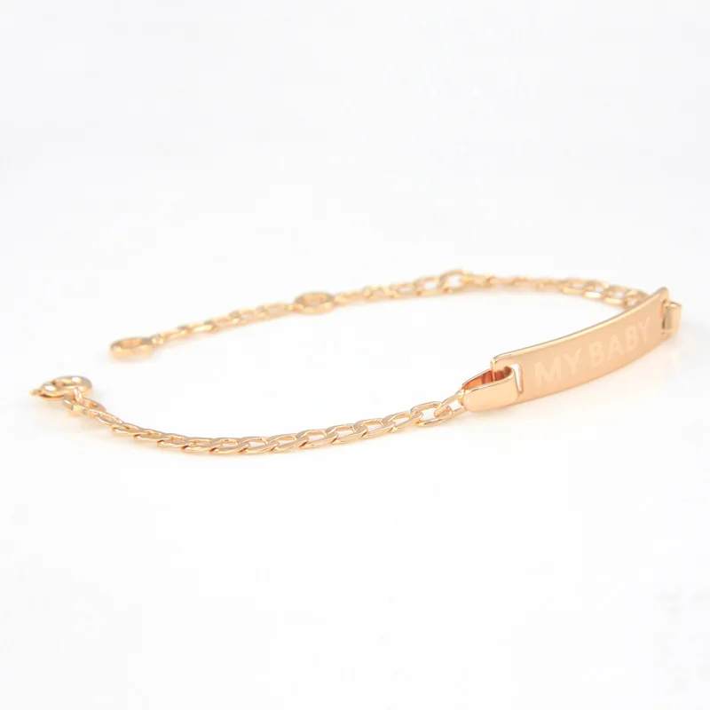 BR37_07a baby bracelet gold kids jewelry bebe pulsera ninas bracciali armband toddler bangle