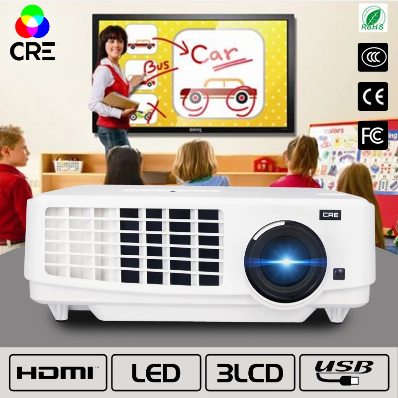 Cre 3led 3lcd 1028*768 3800lumens Led Projector Home Business School