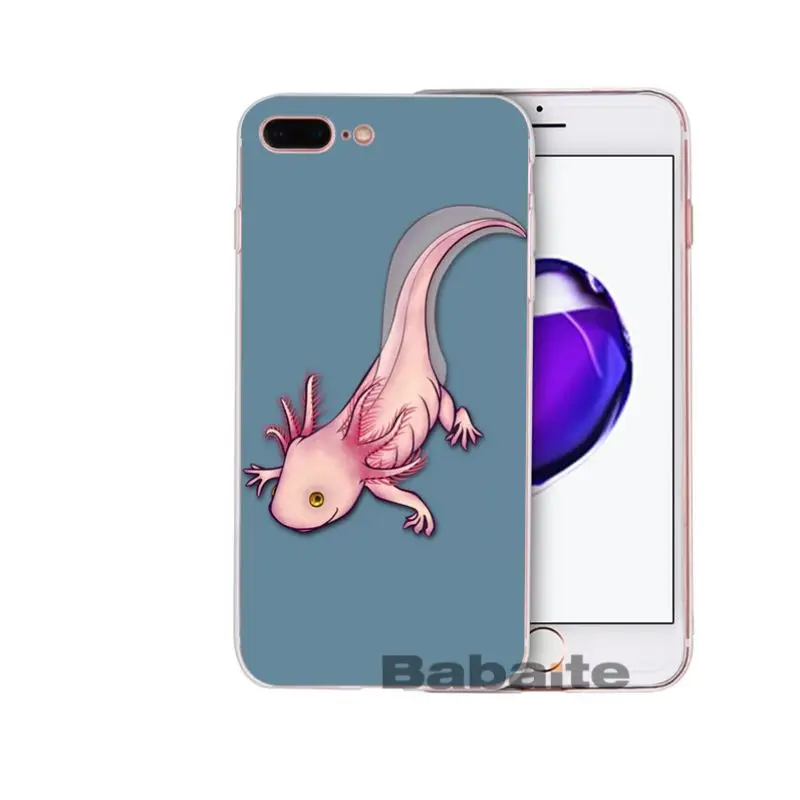 Babaite Прозрачный чехол для телефона с милыми животными Axolotl для iPhone 8 7 6 6S Plus X XS MAX 5 5S SE XR Cellphones11 11pro 11promax - Цвет: A2
