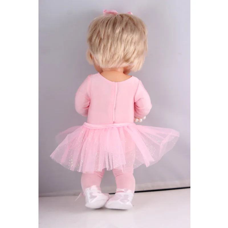 Одежда для кукол подходит 41 см Nenuco кукла Nenuco y su Hermanita 6-розовое платье для бальных танцев; комплект одежды; обруч для волос, браслет обувь
