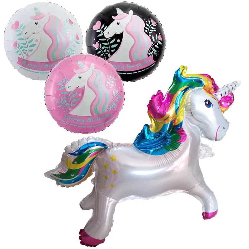 17 Style Unicorn Party Balloons Birthday Wedding Children's Day Foil My horse Pony Balloons Party Decorations Supplies