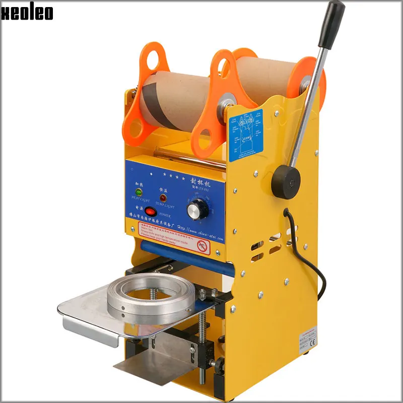 

Xeoleo Manual Cup sealer for 9/9.5cm PE/PP/Paper Coffee/Milk/Soy milk cup Bubble tea machine Manual Cup sealing machine US/EU/UK