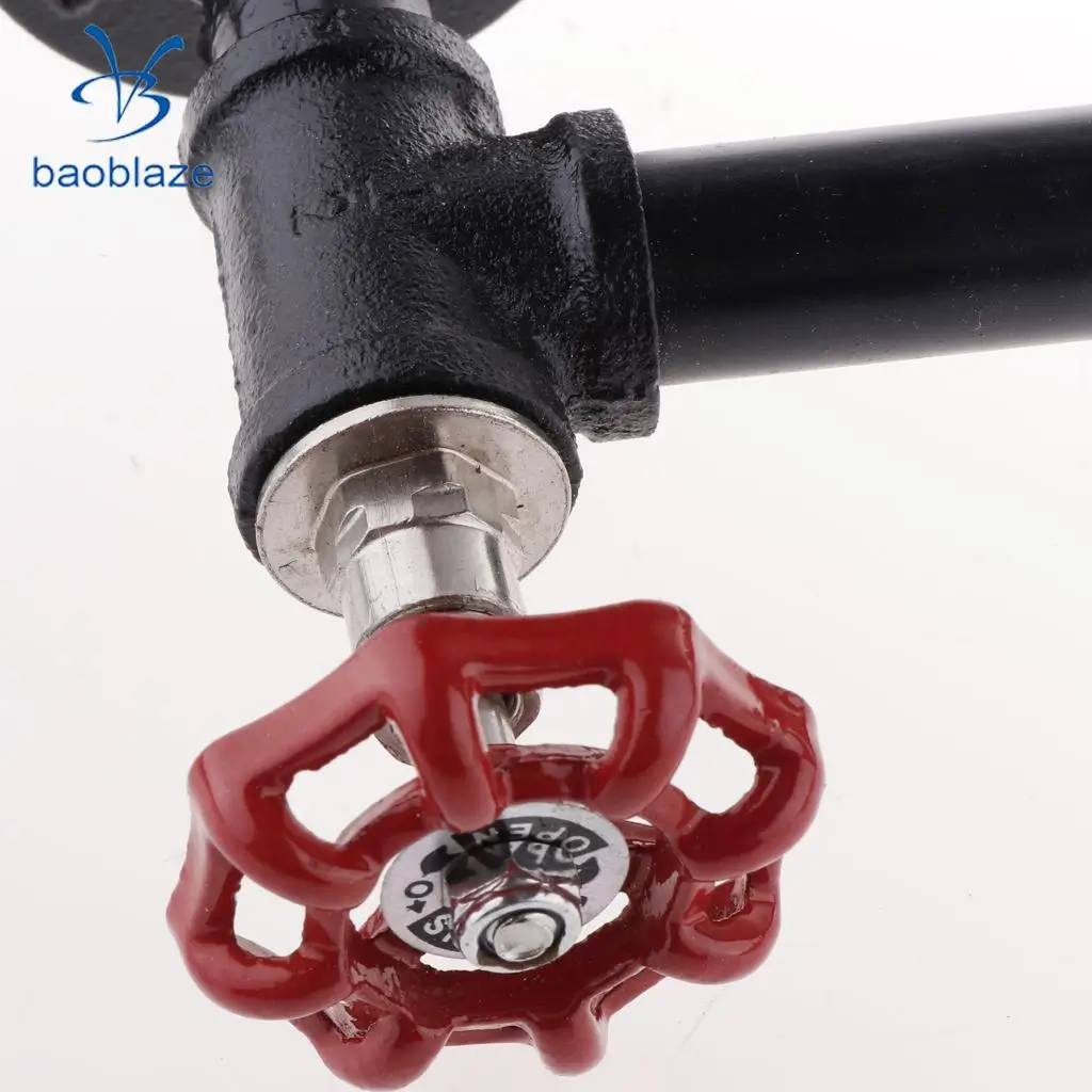 Home Decorative Industrial Rustic Wall Mounted Metal Iron Pipe Toilet Roll Paper Double Holder Towel Rack