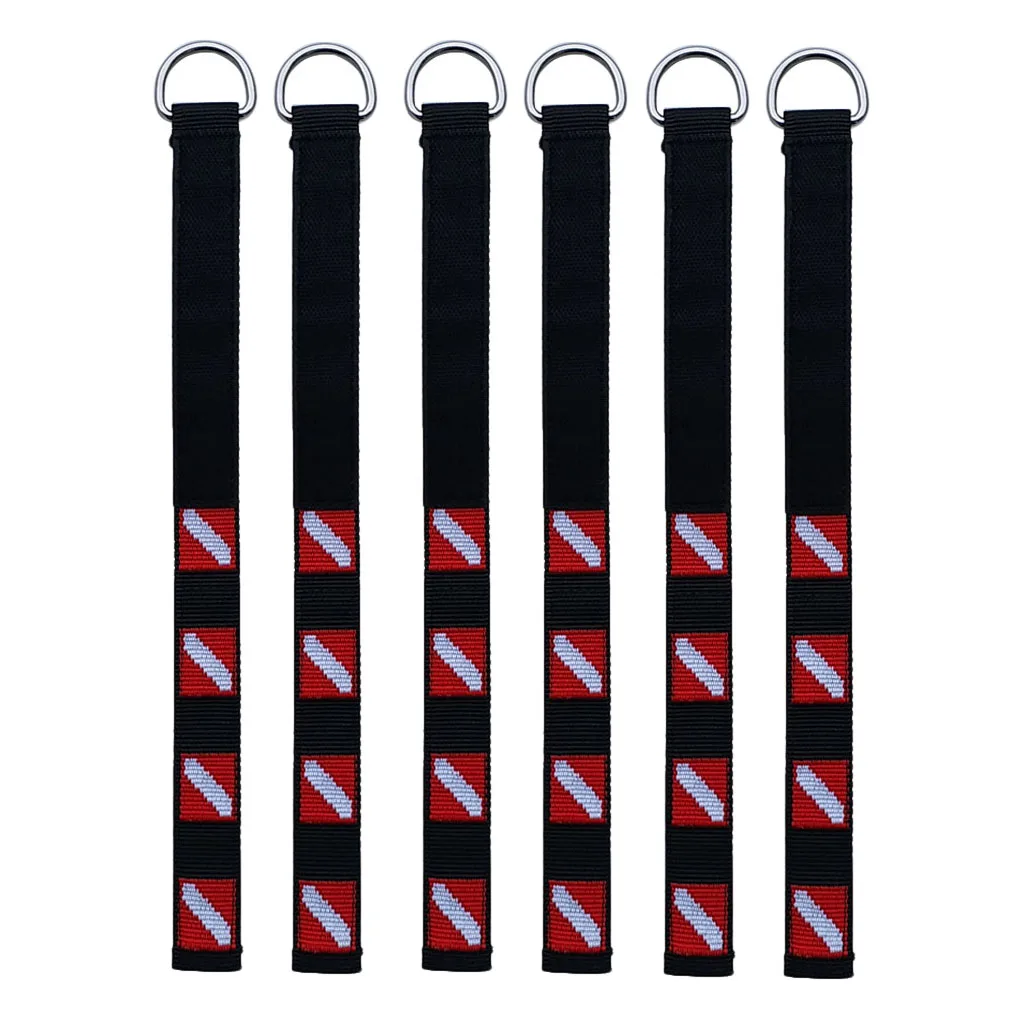 6pcs Scuba Diving Dive Wrist Strap Wristband Webbing with D Ring for Underwater Torch Light Camera Holding