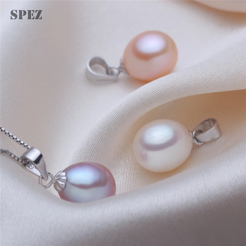 Pendant Necklaces Freshwater Pearl 925 Sterling Silver For Women Korean Pretty vintage Fashion Jewelry Trend pendant necklace,silver necklace