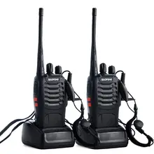 2Pcs/lot BAOFENG BF-888S Walkie talkie UHF Two way Radio Baofeng 888s UHF 400-470MHz 16CH Portable Transceiver with Earpiece