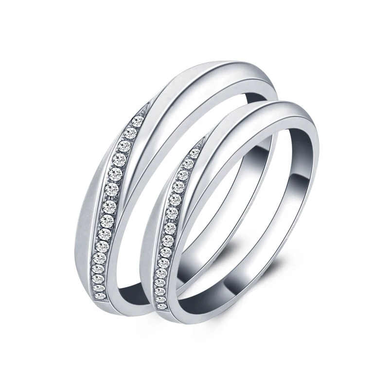 ZHJIASHUN классические кольца из белого золота с бриллиантами 0 15 cttw 14K 585 обручальные