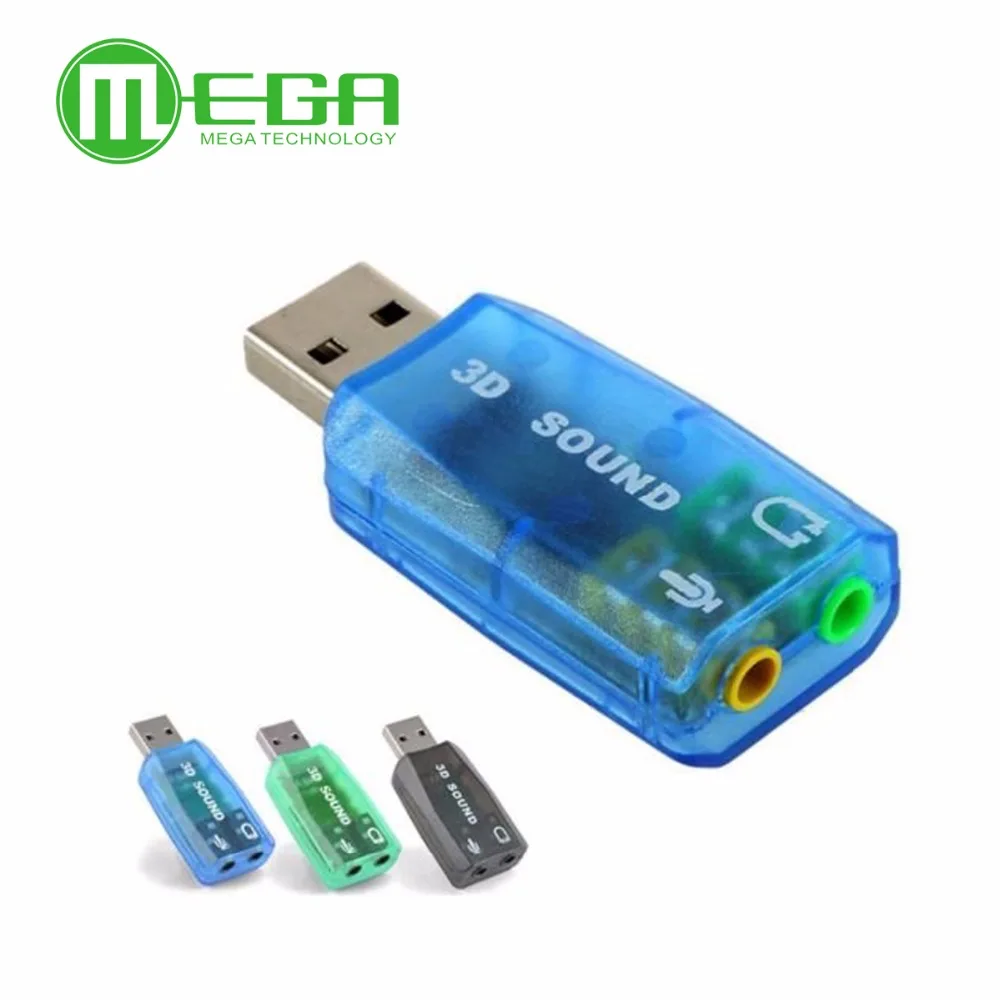 USB 2.0 to 3D AUDIO SOUND CARD ADAPTER VIRTUAL 5.1 CH Sound Track CM108