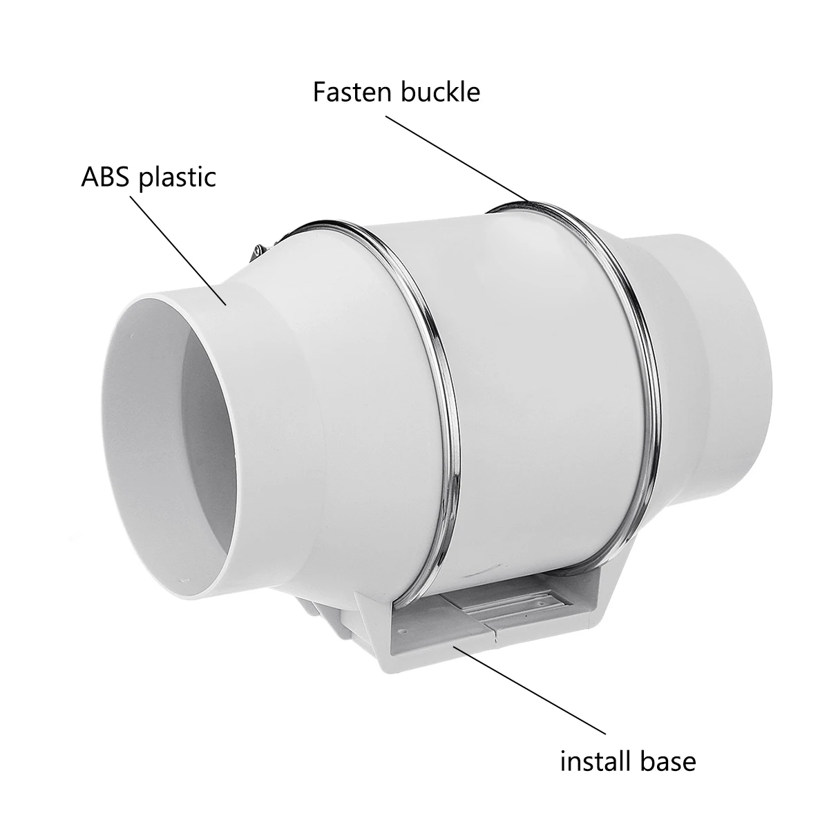 4 6 8 дюймов ABS вытяжной вентилятор для ванной комнаты 220 В домашняя Бесшумная Встроенная труба воздуховод вентилятор вытяжка вентиляция