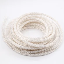 1M HIFI audio Bulk power cable 8AG High Purity Silver Plated OCC 16 Strands Speaker power Cable
