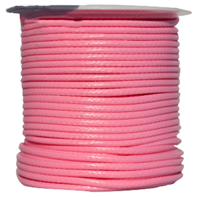 

200Yards/roll Wax Cord+1mm Pink Korea Polyester Waxed Thread Rope+Jewelry Findings Accessories Shoes Bracelet Necklace String