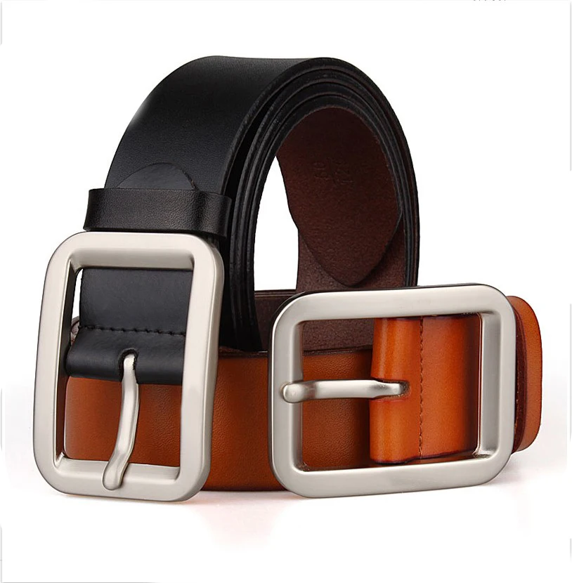 Buy 100Leather Belt Men High Quality vuitt Luxury Brand Casual wide Belts