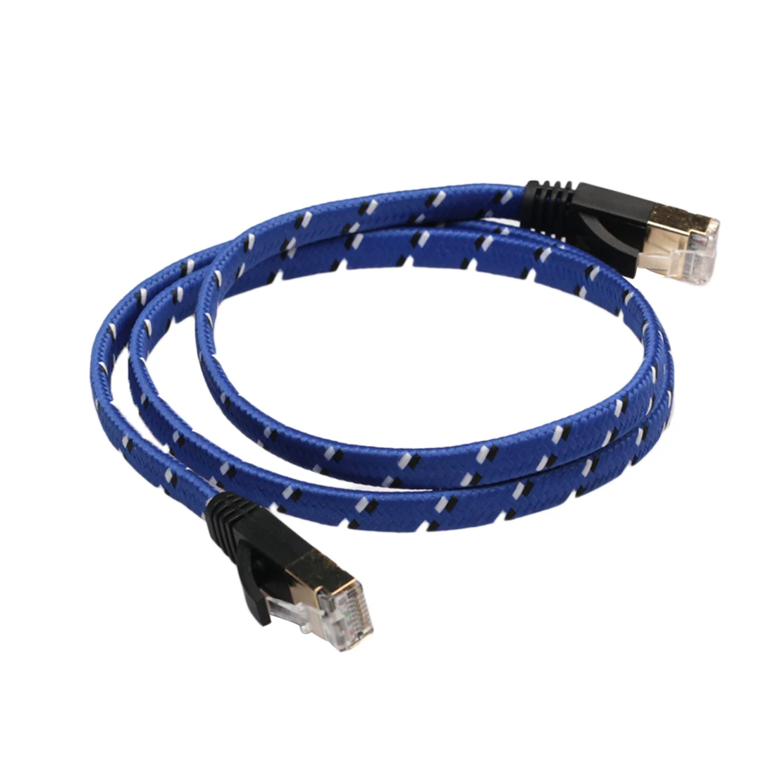 Marsnaska Fabric Braided Ultra Flat CAT 7 10 Gigabit RJ45