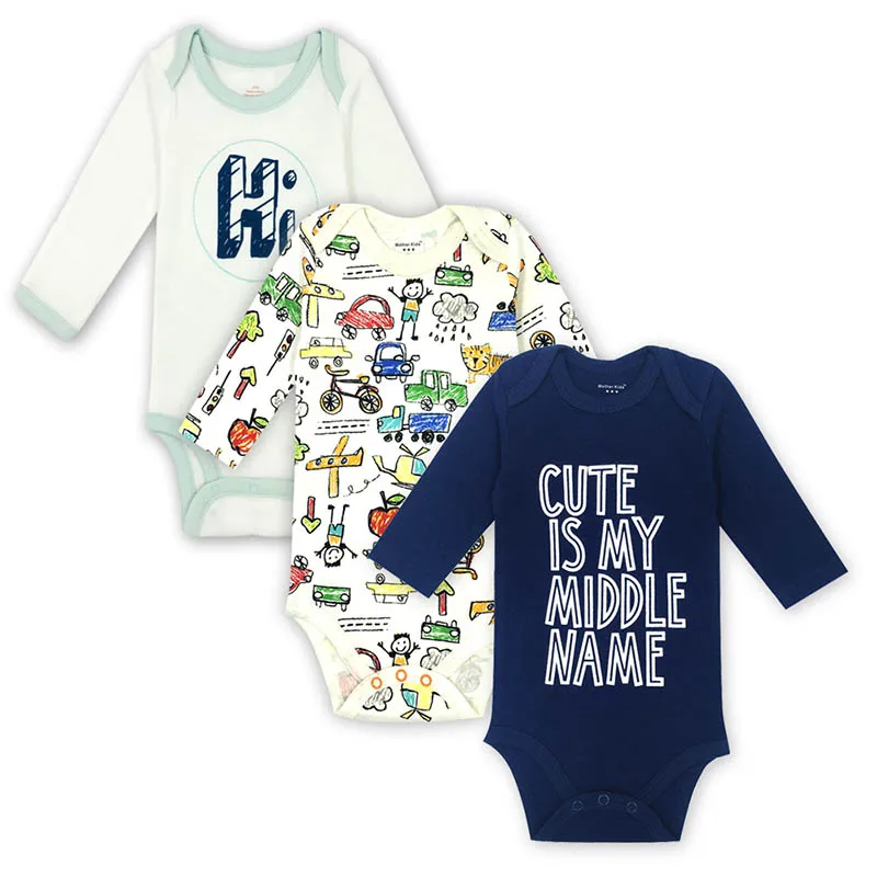 Newborn bodysuit baby babies bebes clothes long sleeve cotton printing infant clothing 1pcs 0-24 Months